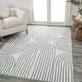 thumbnail image 5 of JONATHAN Y WASHABLE 5 x 8 Area Rug, Doodle Glam Geometric - Cream/Dark Gray, WSH310A-5, 5 of 10