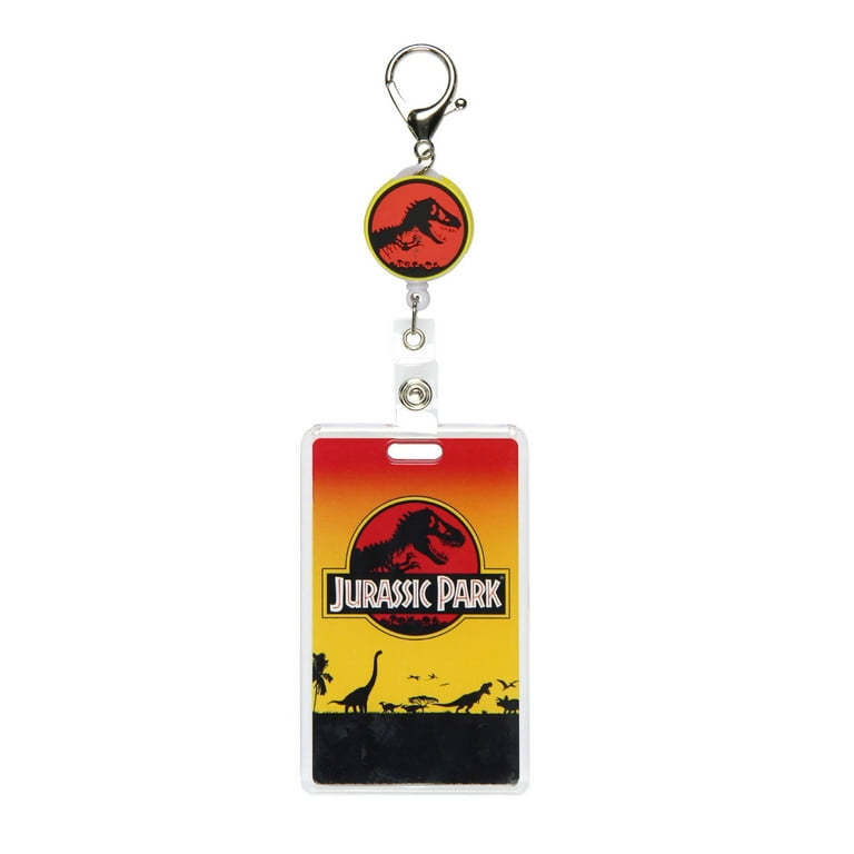 Jurassic Park Rubber Dino Design Badge Reel Movie Scene ID Badge