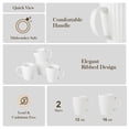 thumbnail image 4 of Malacasa Coffee Mugs Sets of 4, 12 oz Ceramic Coffee Cups with Elegant Fluted Design, Large Mugs Set for Coffee, Tea, Milk, Microwave Dishwasher Safe, 4 of 12