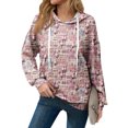 thumbnail image 3 of Hoodies For Women Oversized Winter Cute Sweatshirts Pullover Trendy Fall Clothes, Christmas Print Lightweight Design without Pockets for Comfortable Fall Winter Wear,Purple Pink,S, 3 of 6
