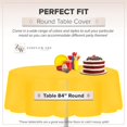 thumbnail image 4 of HAHDAXIA Nappe de Fête Jetable en Plastique Jaune Standard [Lot de 6] Nappe Ronde de 84 Pouces pour Usage Intérieur et Extérieur, 4 of 7