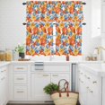 thumbnail image 3 of Summer Marine Life Kitchen Curtains Valances and Tiers Set of 3 Red Blue Starfish Conch Tier Curtains and Valance with Rod Pocket for Small Windows, 27.5"x36", 3 of 9