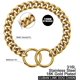 thumbnail image 3 of Collar de perro de cadena de oro de metal resistente a la masticación Collar de cadena en P de 15 mm Collar de cachorro de lujo para perros pequeños medianos grandes 55 cm. Afortunado Sencillez, 3 of 5