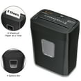 thumbnail image 3 of Bonsaii Overheat Protection Cross Cut Paper Shredder, Black, 3 of 8
