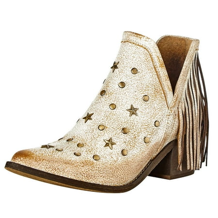 

Corral Boots Womens Q0189 Star Studded Bootie 6.5 B White