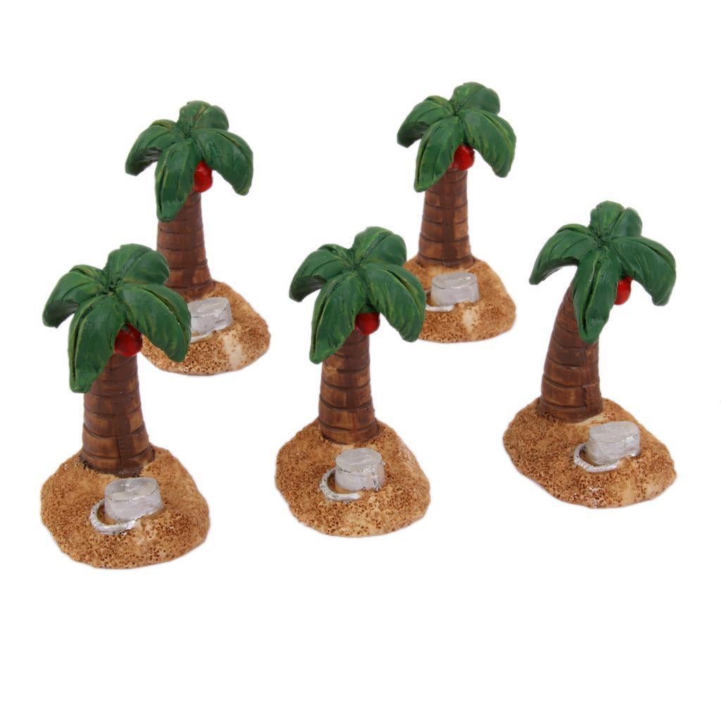 Coconut Decoración de PVC en Miniatura del Parasol de Playa Micro Paisaje Bonsai Dollhouse Adornos decoración Hornear 