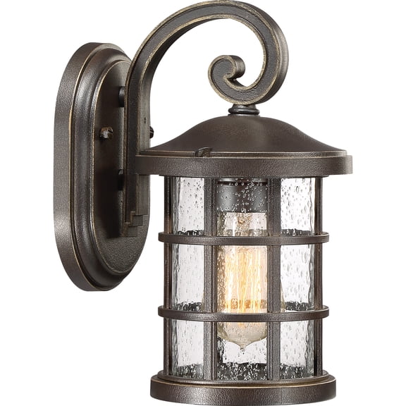 Crusade 1-Light Palladian Bronze Outdoor Wall Lantern