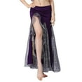 thumbnail image 6 of Belly Dance Sequin Split Skirt Women Dance Hip Skirt Lady Stage Performance Long Dress Dance Practice Half Skirt, 6 of 7
