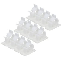 Uxcell Adhesive Cable Management Clip 50Pcs PE Cord Clamps 13 to 16mm Adjustable USB Cords Mouse Cables White