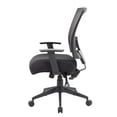 thumbnail image 3 of Boss Office Mesh Back 3 Paddle Fabric Upholstered Task Chair in Black, 3 of 6