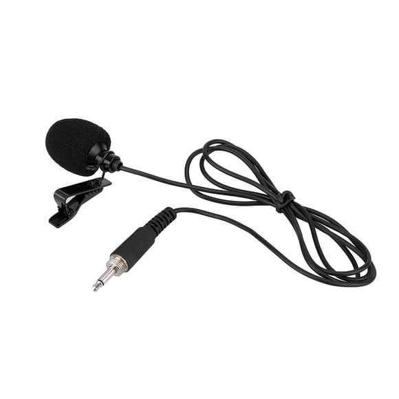 Mini Portable Clip-on Lapel Lavalier Hands-free 3.5mm External Screw Lock Jack Microphone Mic for Computer PC Laptop