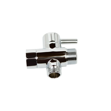 - SmarterFresh Brass T-Valve Adapter Chrome Finish - 3 Way Shut Off Valve Bidet Attachment for Handheld Bidet