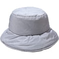 thumbnail image 5 of CoCopeaunts Bucket Hat for Women Winter Fashion Solid Color Thick Warm Basin Hat Down Wide Brim Men Fisherman Hat Windproof Warm, 5 of 8