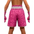 thumbnail image 2 of TiaoBug Kids Muay Thai Boxing Shorts with Gold Dragon Print Elastic Waist Fight Shorts for Training Competition Hot Pink 8, 2 of 7