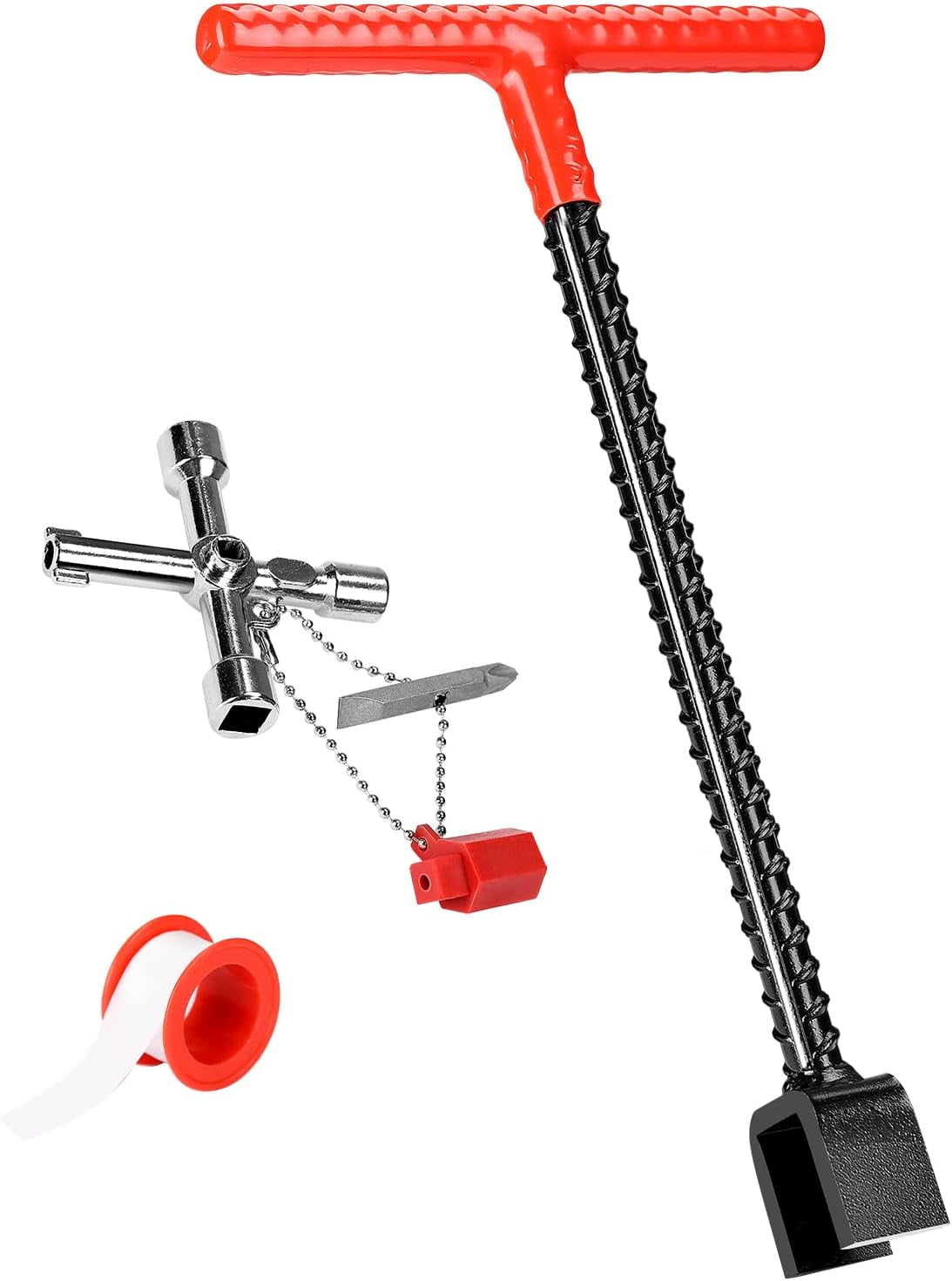 JOYTUTUS Water Meter Key 12 inch,Valve Wrench Tool ,Water Shut Off Tool