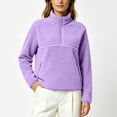 thumbnail image 7 of Caywon Cozy Women's Half Zip Fleece Sweatshirt with Stand Collar and Kangaroo Pocket, Loose Fit Long Sleeve Pullover for Fall and Winter, 7 of 7