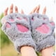 thumbnail image 3 of Guantes térmicos sin dedos para mujer Lindo gato Garra Oso Pata Felpa Guantes sin dedos Guantes forrados Windstopper Guantes suaves y cálidos Deportes al aire libre Guantes de ciclismo Fridja nalpqowj27820, 3 of 4