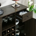thumbnail image 6 of Furniture of America Claus Wood Multi-Storage Buffet Server in Brown Wenge, 6 of 7