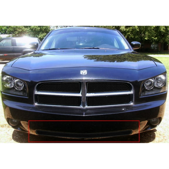 2005-2010 Dodge Charger Not For Srt8 Stainless Steel Black Powder Coated Finish 1.8 Mm Wire Mesh Black Wire Mesh Grille