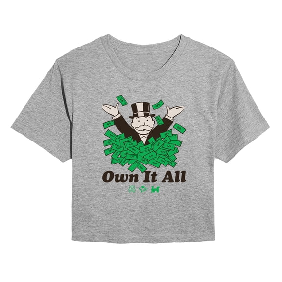Monopoly - Own It All - Juniors Cropped Short Sleeve Graphic T-Shirt