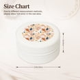 thumbnail image 2 of Yiaed Tropical Beach Sea Shell Print Travel Jewelry Case Bridesmaid Gift Boxes Jewelry Travel Organizer Small Round Jewelry Box Mini Storage-White, 2 of 7