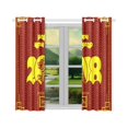 thumbnail image 3 of CADecor Happy Chinese New Year 2018 Year of the Dog Window Treatment Panel Curtains Window Curtain Kitchen Curtain,Two Piece 26x39 Inces, 3 of 4