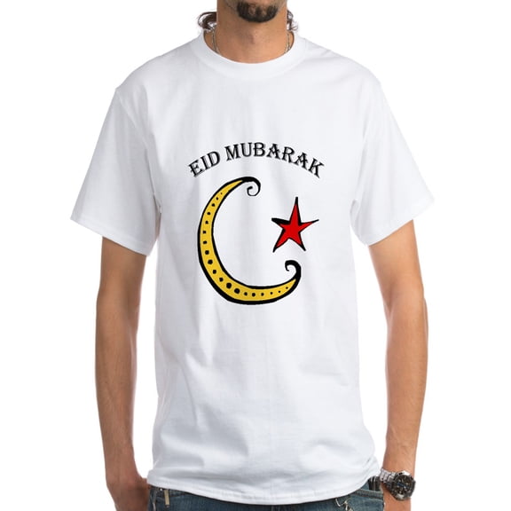 CafePress - Eid Mubarak White T Shirt - Men's Classic T-Shirts
