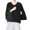 Black-03, variant on STETMN Women's Crew Neck Shirt Dressy Pleated Bell Sleeve Tops Elegant Fall Button Blouse