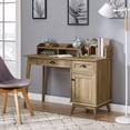 thumbnail image 2 of Eden Home Wood Writing/Computer Desk with Hutch in Golden Oak, 2 of 7