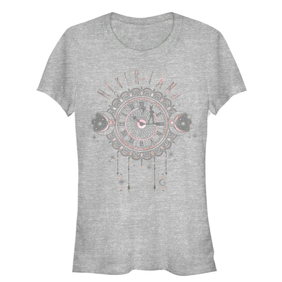 Junior's Peter Pan Neverland Clock Tower  Graphic Tee Athletic Heather X Large