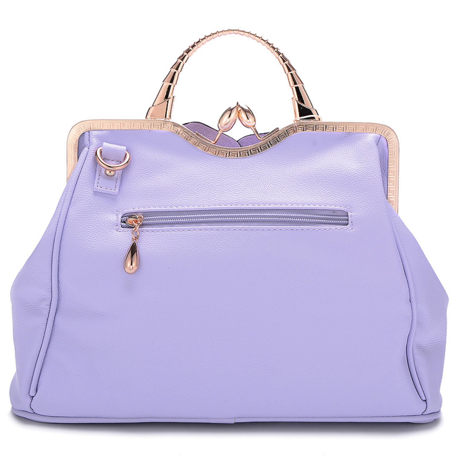 LUOBANIU Women's Evening Clutches Handbags Formal Flower Wedding Purse Party Wristlets Totes Satchel Bags with Strap 9156 Purple