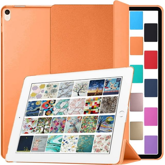 iPad Pro 12.9 2 Gen Transparent Back Case A1670 MQDC2LL/A MQDD2LL/A MQDA2LL/A A1671 MP6H2LL/A MP6J2LL/A MP6G2LL/A MPL02LL/A MPL12LL/A MPKY2LL/A A1821 MQEF2LL/A MQED2LL/A MQEE2LL/A - Orange