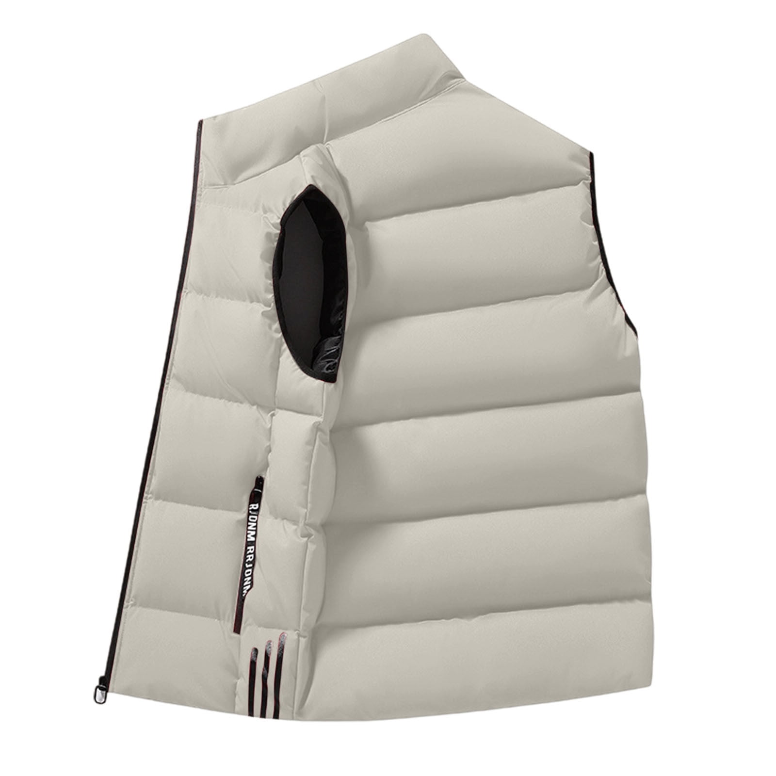 Lovzfmll Men's Puffer Vest, Quilted Sleeveless Jacket, Solid Color