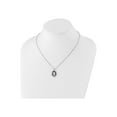 thumbnail image 3 of 1/8 Carat (Ctw) Black & White Diamond Circle Pendant Necklace in Sterling Silver with Chain, 3 of 5