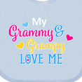 thumbnail image 4 of Inktastic My Grammy and Grampy Love Me with Hearts Boys or Girls Baby Bib, 4 of 4