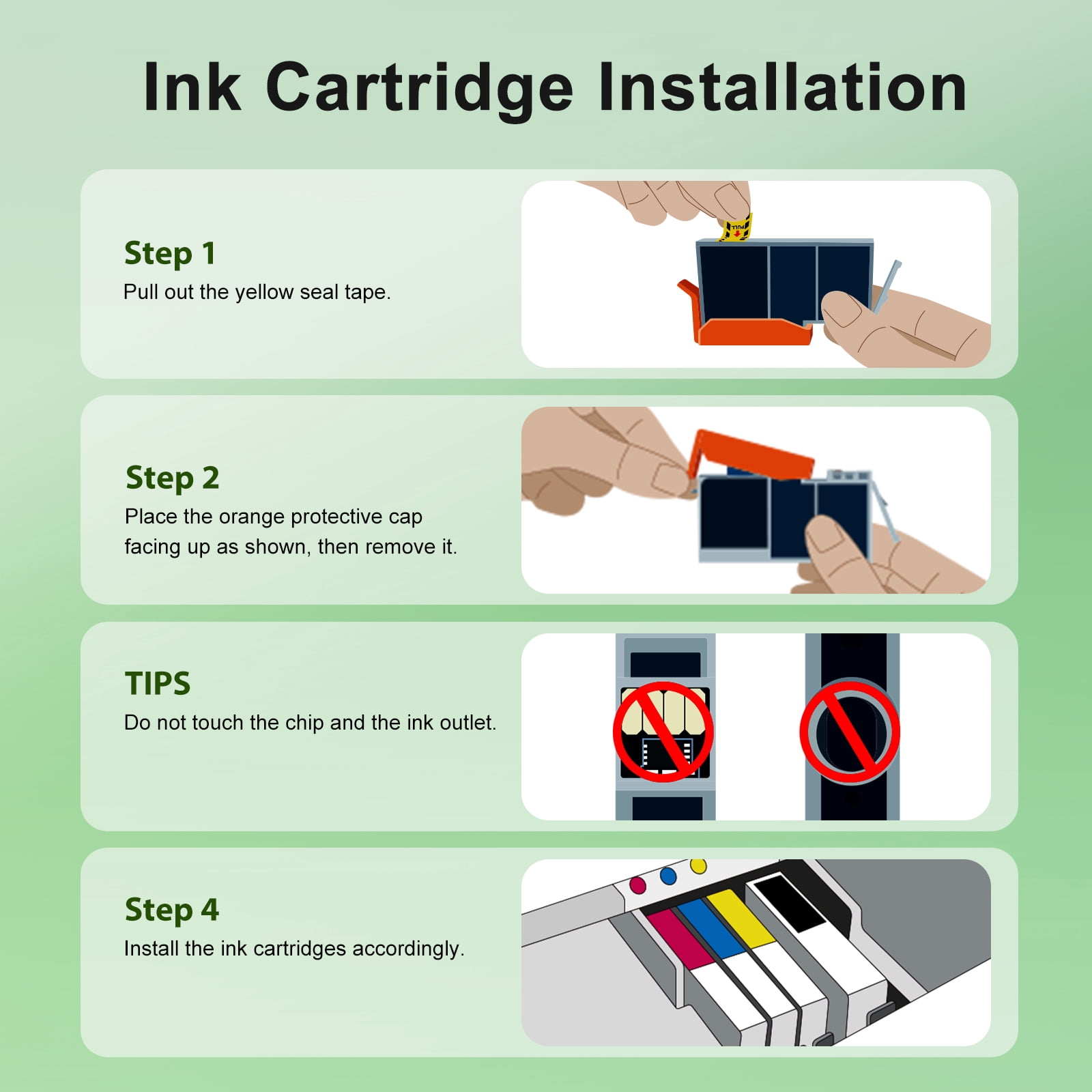Compatible for HP 923 923XL 923e Ink Cartridges Combo Pack with Chip OfficeJet Pro 8130 8135 8120 8122 8124 8125 8132 8134 8135 8138 8139 Printer (4 Pack, B/C/M/Y)