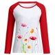 thumbnail image 4 of ICHUANYI Clearance Fashion Women's Spring Fall Patchwork Printed Long Sleeves Round Neck Casual Tee Tops ICHUANYI "ICHUANYI", 4 of 6