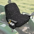 thumbnail image 3 of Uorisanigo Riding Lawn Mower Seat Cover with Storage Bags, Gray Leopard Print Tractor Seat Cover Compatible with Husqvarna Craftsman Toro John Deere Cub Cadet Riding Lawn Mower, 3 of 7