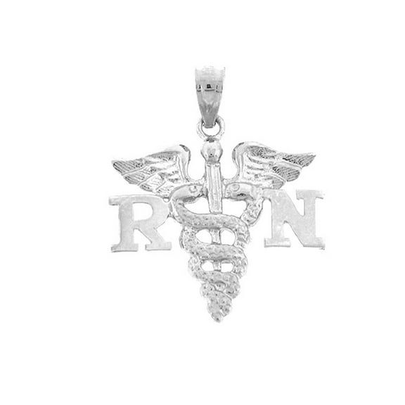 Jewels Obsession Sterling Silver Rn Registered Nurse Pendant