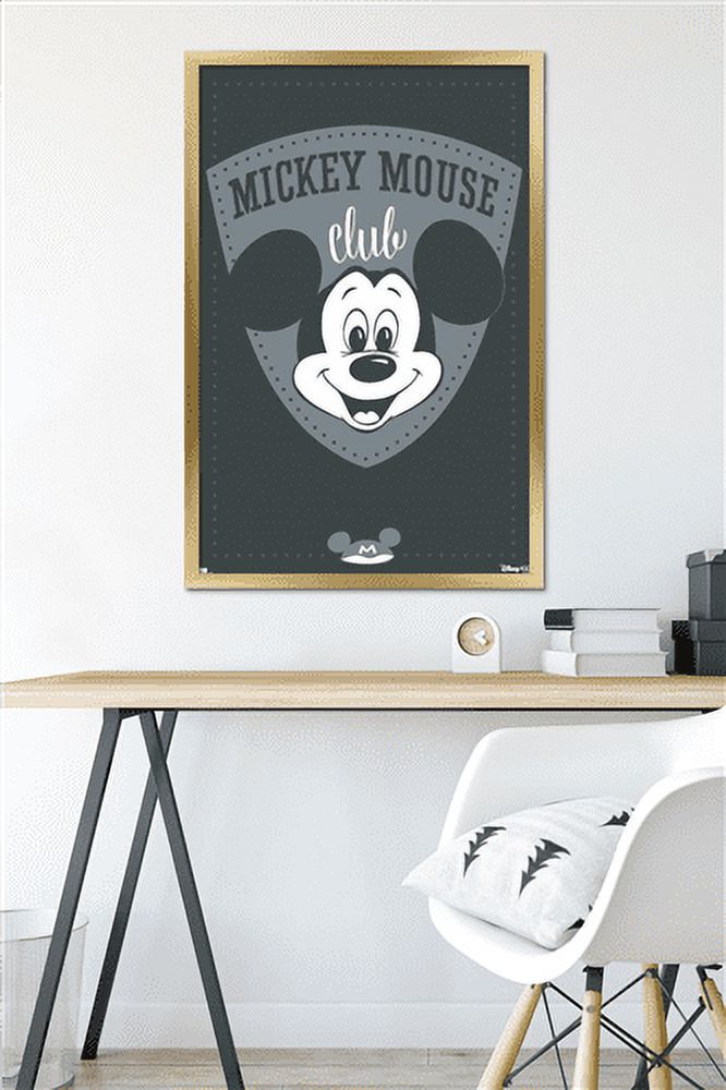 Disney 100th Anniversary - Mickey Mouse Club Wall Poster, 22.375" x 34" Framed