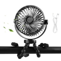 Versatile Stroller Fan with 3600mAh Power Bank, Flexible Tripod, USB Rechargeable, 3 Speeds portable fan for Travel, Baby Pram, Car Seat, Bedroom