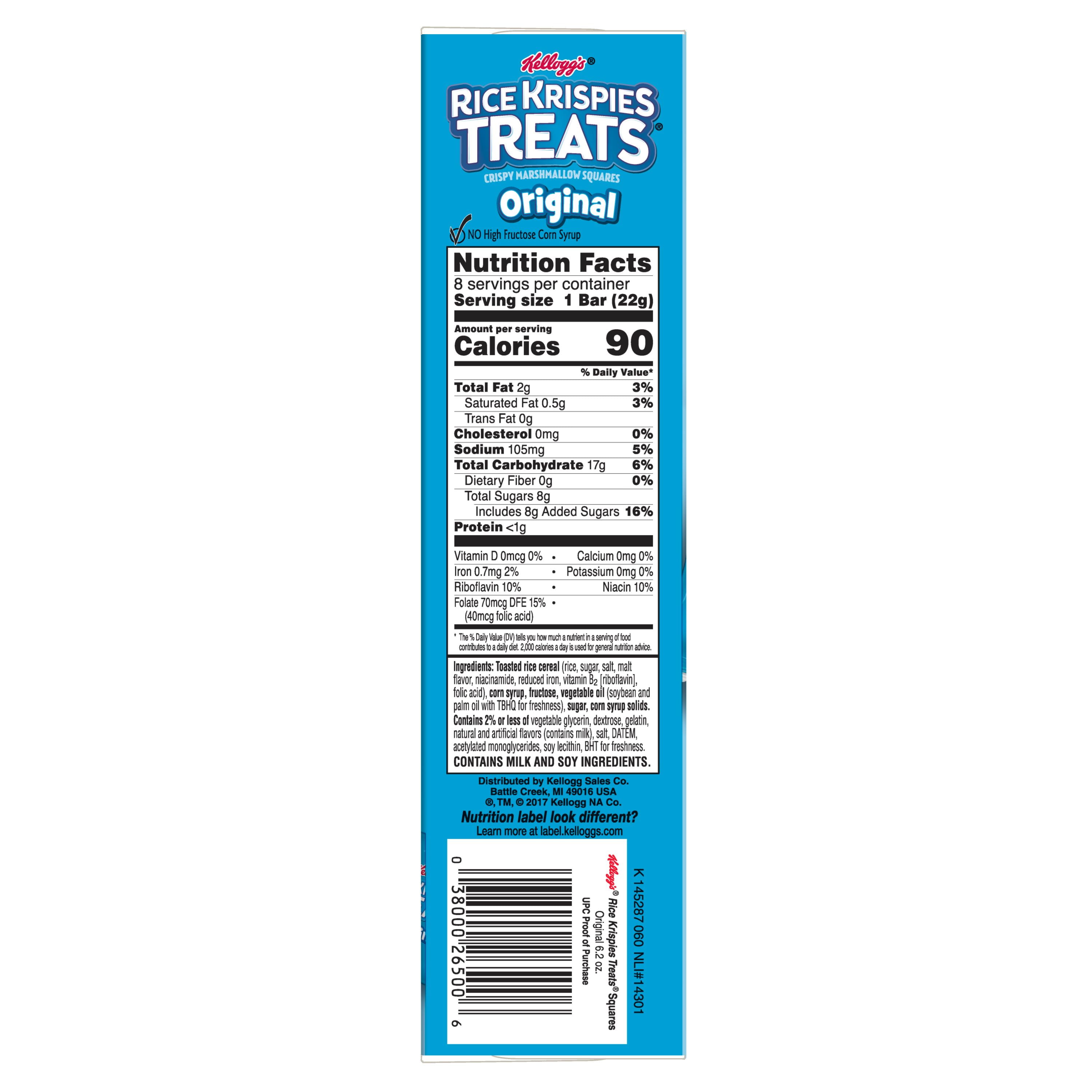 Rice Krispie Treat Nutrition Facts Kellogg Besto Blog