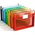 Clear PVC Envelope Document File Folder with Snap Button, Color Coded ...