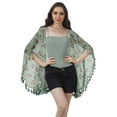 thumbnail image 2 of Moomaya Front Open Printed Shrug Beach Clothes For Kimono Cardigans For Women, 2 of 5