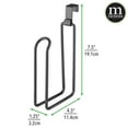 thumbnail image 3 of mDesign Metal Over the Tank Toilet Tissue Paper Roll Holder - Matte Black, 3 of 4