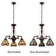 thumbnail image 6 of Chloe Lighting Anisoptera Purity 3-Light Glass Mini Chandelier in Multi-Color, 6 of 9