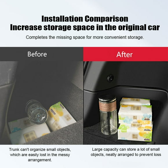 Car utility case,Car Utility Waterproof Rear Side Box Model Y Interior Set Compatible Lids Rear Compatible 2021-2023 Tesla Carpeted Lip Y 5-seater Tesla Model Tesla 2pcs Tesla 5-seater Waterproof