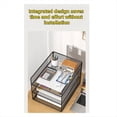 thumbnail image 2 of Office File Organizer Metal Mesh Desk Organizer with Three Layer Design Multifunctional File Holder Storage Rack Black, 2 of 8