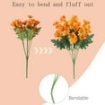 thumbnail image 2 of USPEED Daisy Flowers Artificial for Outdoors, 12 Bundles Realistic Wildflowers, Fake Flowers for Outdoor Planters, Faux Plants with Silk Daisies for Porch Decor Garden Patio Home Aesthetic - Orange, 2 of 9