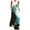 Blue, variant on Rutainlusire Sleeveless Dress for Summer for Women Women's Casual Long Dress with Striped Floral Print Sleeveless Maxi Dress